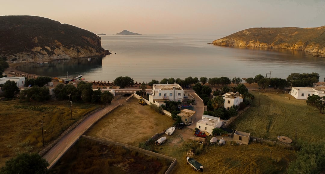7 Churches - 105 Landscapes__Patmos island, Greece__One of the many bays in the west of the island of Patmos